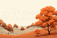 Fall scene landscape outdoors nature. AI generated Image by rawpixel.