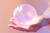 Crystal ball sphere transparent technology.