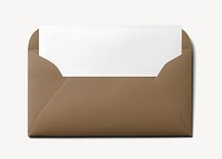 Invitation card in brown envelope