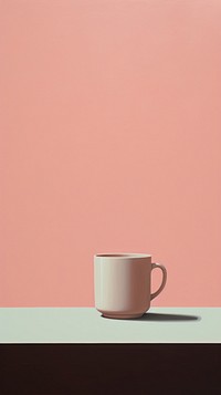 Minimal space coffee tea drink cup mug.