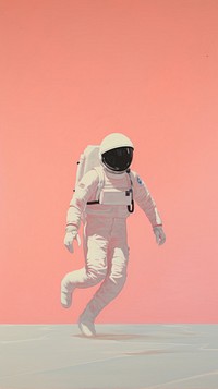 Minimal space astronaut pink astronomy standing.