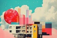  Building architecture outdoors collage. AI generated Image by rawpixel.