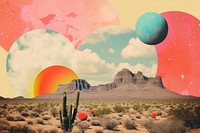  Desert tranquility landscape mountain. AI generated Image by rawpixel.