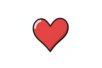 A heart symbol white background cartoon. AI generated Image by rawpixel.