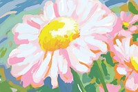  Daisy painting art backgrounds. AI generated Image by rawpixel.