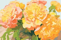  Marigold painting art backgrounds. AI generated Image by rawpixel.