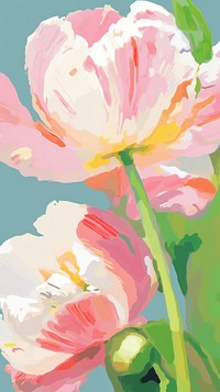  Tulip painting backgrounds abstract. AI generated Image by rawpixel.