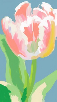  Tulip painting backgrounds abstract. AI generated Image by rawpixel.