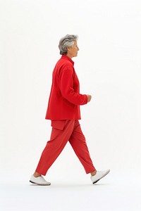 A chinese woman walking standing sports.