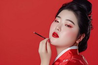 Korean women Plus size cosmetics fashion makeup.