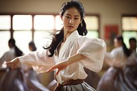 Korean dancer dancing adult spirituality.