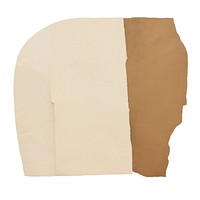 Brown paper collage element white background miniskirt standing.