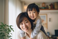East asian family adult smile.