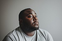 Black chubby man portrait photography adult.