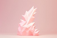 Pastel 3D objects origami paper art.
