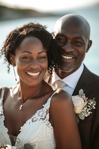 African couple portrait married jewelry.