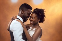 African Descent Couple Dancing Wedding Celebration portrait wedding celebration.