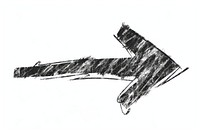 Black scribble arrow drawing sketch line.
