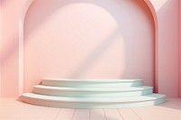  Pastel tone architecture staircase building. AI generated Image by rawpixel.