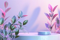Holographic background plant nature flower.