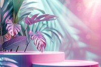 Holographic background graphics nature plant.