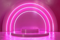 Pink neon background lighting purple architecture.