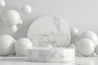 White balloon background marble circle shape.