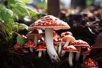  Plant background mushroom fungus agaric. AI generated Image by rawpixel.