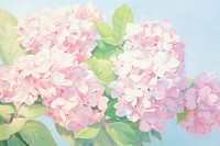 Hydrangea backgrounds painting blossom. AI generated Image by rawpixel.