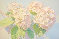  Hydrangea painting pattern drawing. AI generated Image by rawpixel.