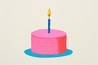  Colorful birthday dessert candle cake. AI generated Image by rawpixel.