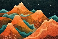  Mountain pattern nature art. AI generated Image by rawpixel.