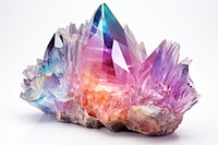 Pastel freeform gemstone crystal amethyst.