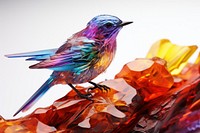 Rainbow bird crystal animal beak.