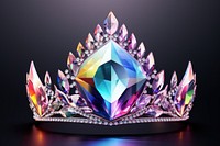 Rainbow crown gemstone jewelry crystal.