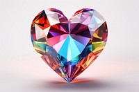 Rainbow heart gemstone jewelry accessories.