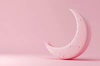 3d render icon of moon nature astronomy crescent.
