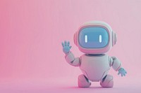 3d render icon of minimal cute pastel colorful robot cartoon representation futuristic.