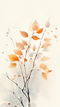 Leaf painting pattern autumn.