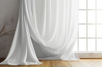 White curtain gown architecture elegance.