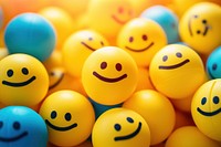 Balls of emotional emoji backgrounds egg celebration.