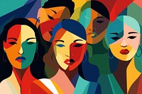 Diversity women art painting adult. AI generated Image by rawpixel.