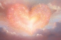 Hearts of cloud backgrounds outdoors nature. AI generated Image by rawpixel.