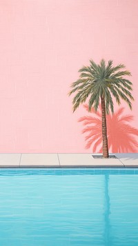 Swimming pool aesthetic backgrounds outdoors plant. AI generated Image by rawpixel.