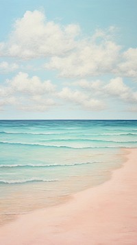 Empty beach backgrounds outdoors horizon. AI generated Image by rawpixel.