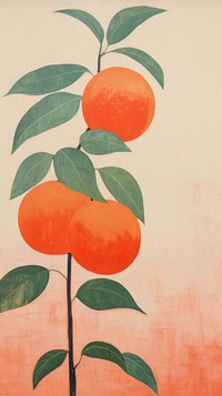 Orange garden painting backgrounds plant. AI generated Image by rawpixel.