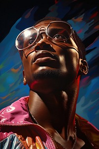 An african man model portrait glasses adult.