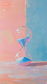 Hourglass painting reflection deadline.