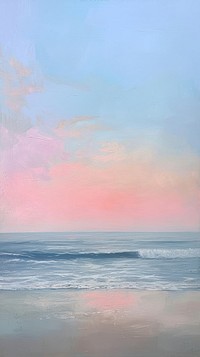 Beach outdoors painting horizon.