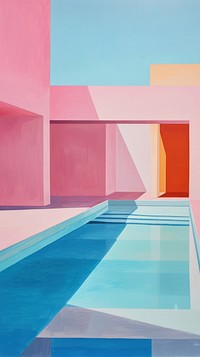 Painting architecture pool art.